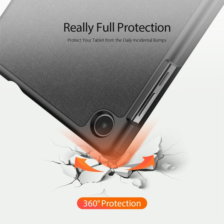 For Lenovo Tab M8 4th Gen DUX DUCIS Domo Series Magnetic Flip Leather Tablet Case