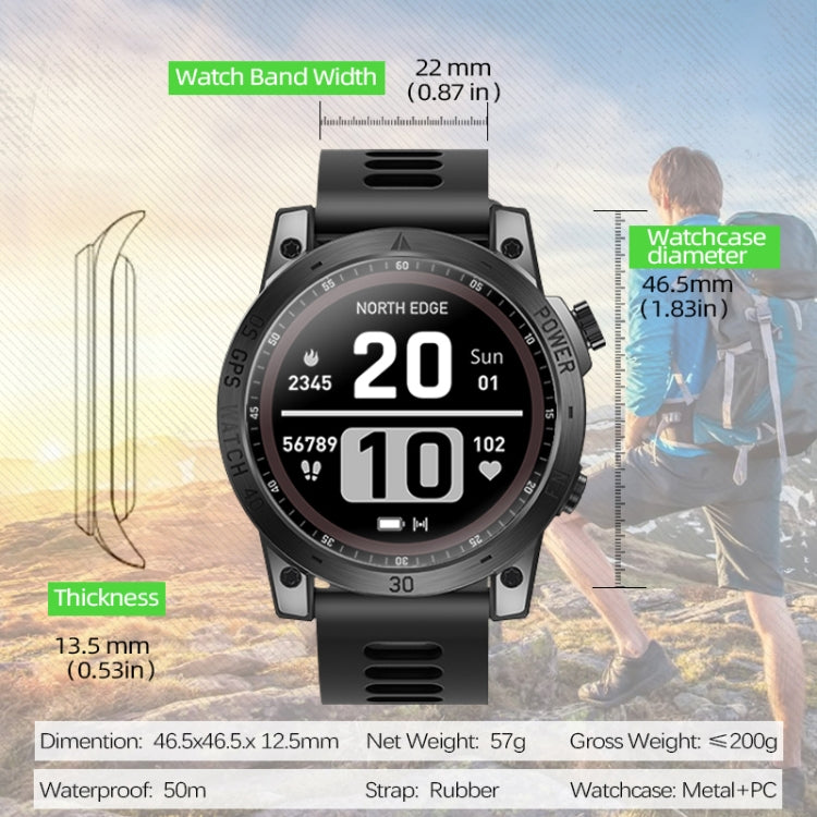 NORTH EDGE CROSS FIT3 Fashion Bluetooth Sports Smart Watch Supports Multiple Sports Modes, Sleep Monitoring, Heart Rate Monitoring(Black)