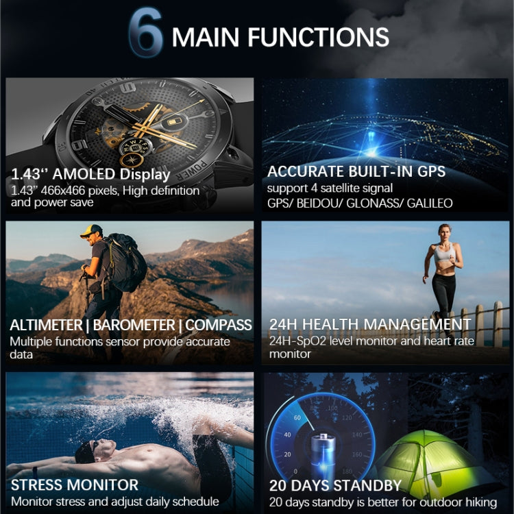 NORTH EDGE CROSS FIT3 Fashion Bluetooth Sports Smart Watch Supports Multiple Sports Modes, Sleep Monitoring, Heart Rate Monitoring(Black)