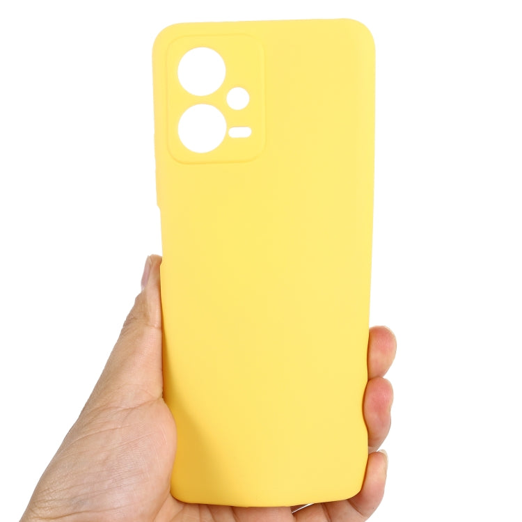 For Xiaomi Redmi Note 12 5G India / Poco X5 Pure Color Liquid Silicone Shockproof Full Coverage Phone Case