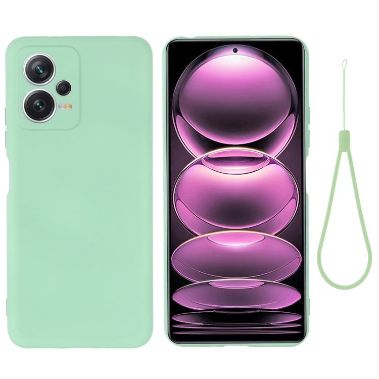 For Xiaomi Redmi Note 12 5G India / Poco X5 Pure Color Liquid Silicone Shockproof Full Coverage Phone Case