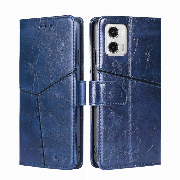 For Motorola Moto G73 5G Geometric Stitching Leather Phone Case