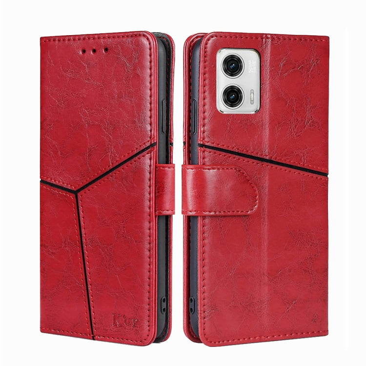 For Motorola Moto G73 5G Geometric Stitching Leather Phone Case