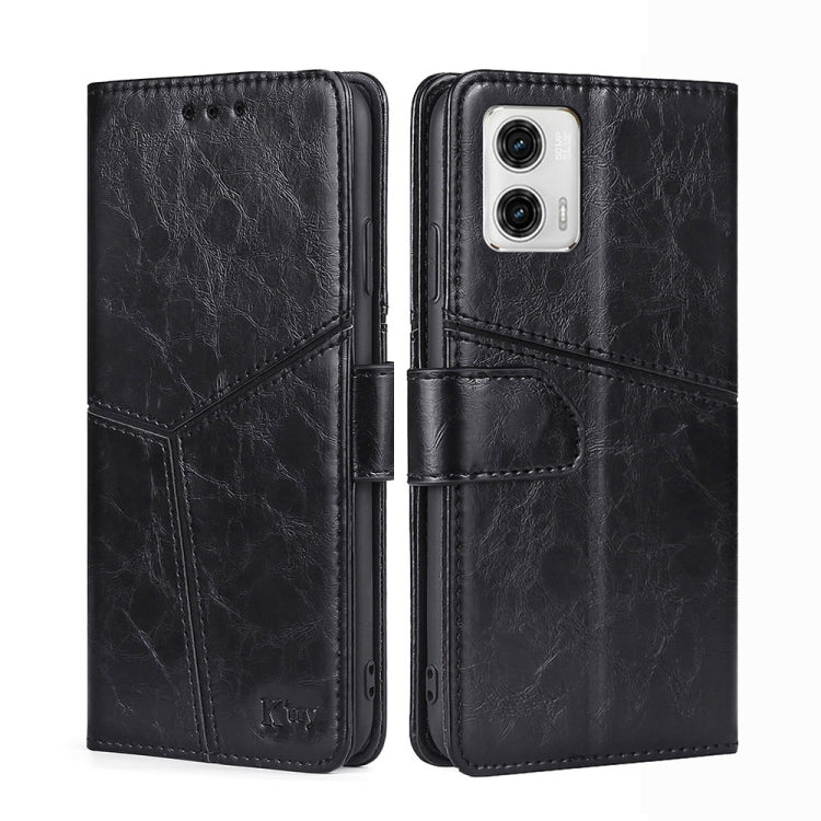 For Motorola Moto G73 5G Geometric Stitching Leather Phone Case