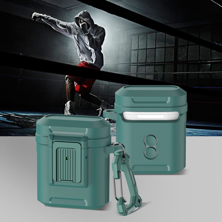 For AirPods 1 / 2 Earphone TPU + PC Protective Case