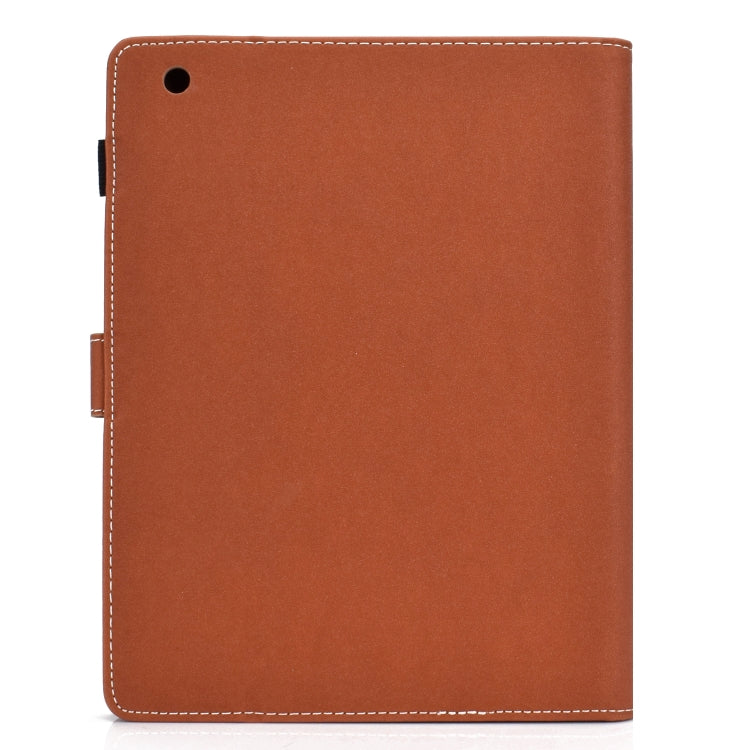 For iPad 4 / 3 / 2 Solid Color Tablet PC Universal Magnetic Horizontal Flip Leather Case with Card Slots & Holder