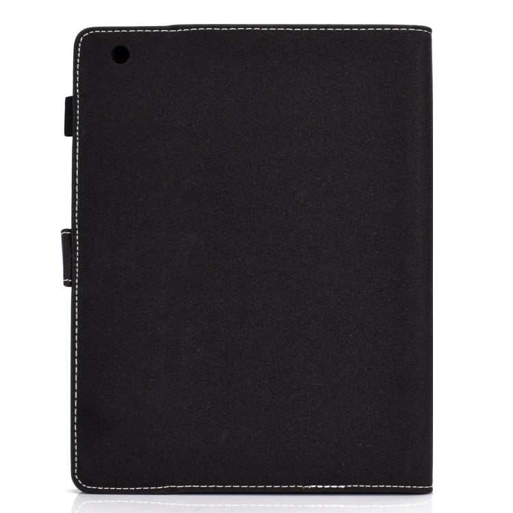 For iPad 4 / 3 / 2 Solid Color Tablet PC Universal Magnetic Horizontal Flip Leather Case with Card Slots & Holder