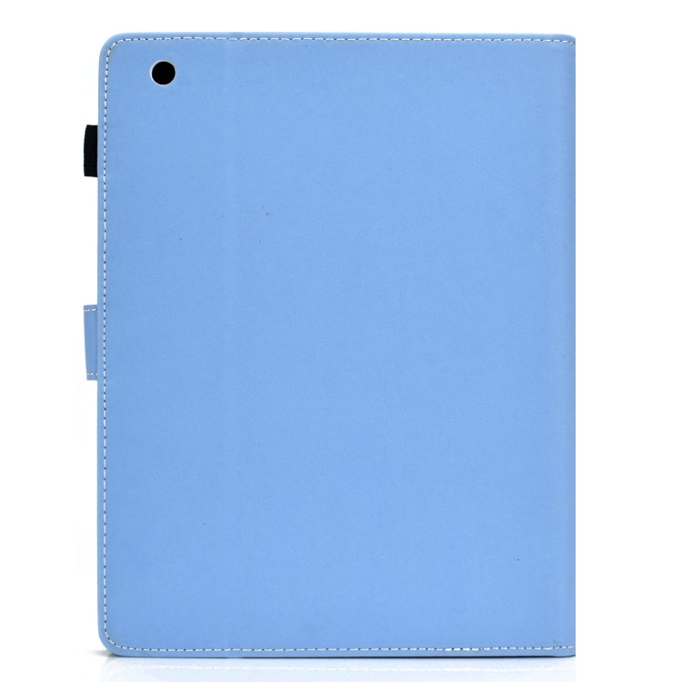 For iPad 4 / 3 / 2 Solid Color Tablet PC Universal Magnetic Horizontal Flip Leather Case with Card Slots & Holder
