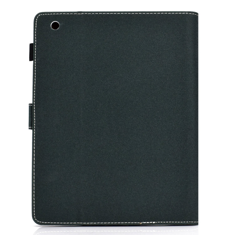 For iPad 4 / 3 / 2 Solid Color Tablet PC Universal Magnetic Horizontal Flip Leather Case with Card Slots & Holder
