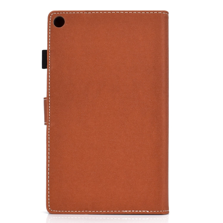 For Kindle Fire HD8 2016 / 2017 Solid Color Tablet PC Universal Magnetic Horizontal Flip Leather Case with Card Slots & Holder