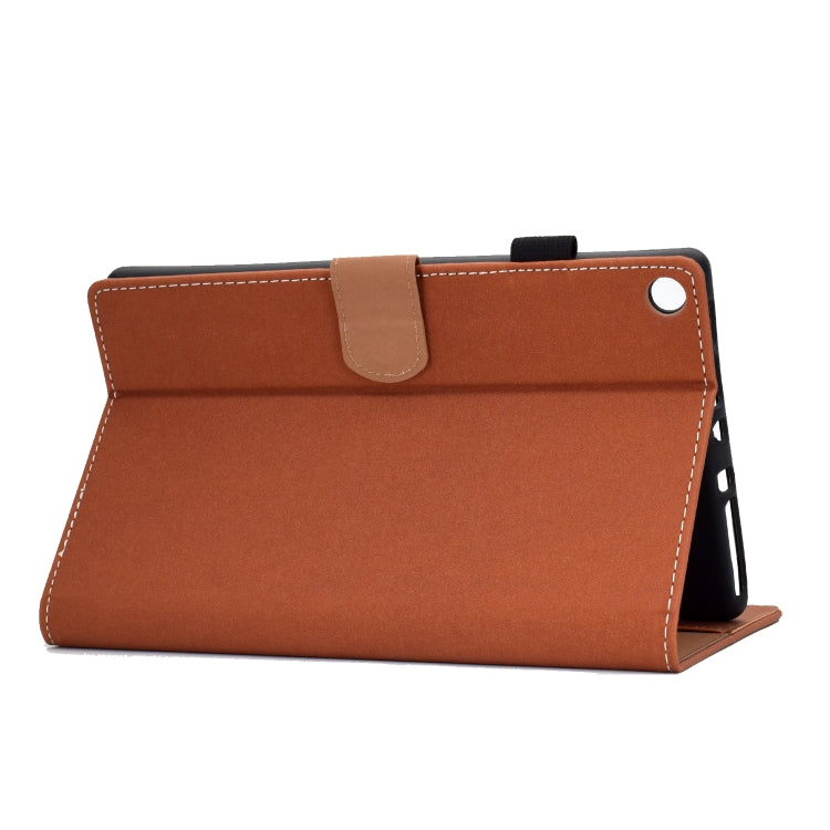 For Kindle Fire HD8 2016 / 2017 Solid Color Tablet PC Universal Magnetic Horizontal Flip Leather Case with Card Slots & Holder