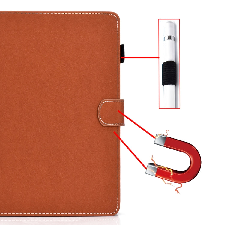 For Kindle Fire HD8 2016 / 2017 Solid Color Tablet PC Universal Magnetic Horizontal Flip Leather Case with Card Slots & Holder