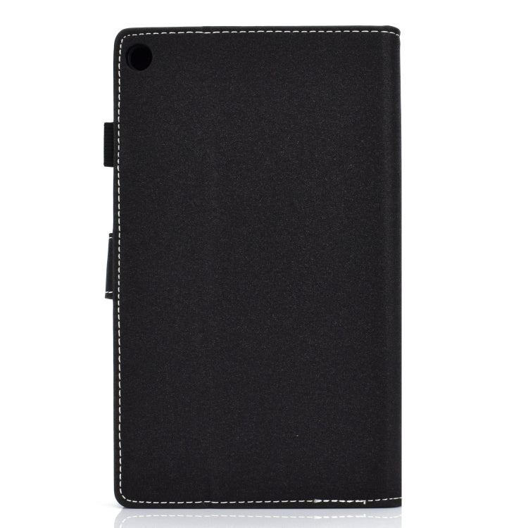 For Kindle Fire HD8 2016 / 2017 Solid Color Tablet PC Universal Magnetic Horizontal Flip Leather Case with Card Slots & Holder