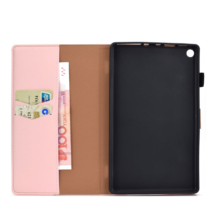 For Kindle Fire HD8 2016 / 2017 Solid Color Tablet PC Universal Magnetic Horizontal Flip Leather Case with Card Slots & Holder