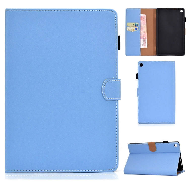 For Kindle Fire HD8 2016 / 2017 Solid Color Tablet PC Universal Magnetic Horizontal Flip Leather Case with Card Slots & Holder