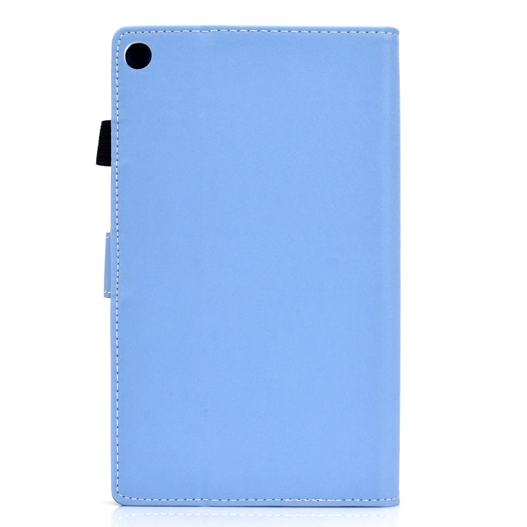 For Kindle Fire HD8 2016 / 2017 Solid Color Tablet PC Universal Magnetic Horizontal Flip Leather Case with Card Slots & Holder