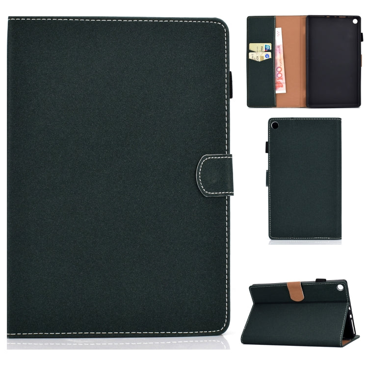 For Kindle Fire HD8 2016 / 2017 Solid Color Tablet PC Universal Magnetic Horizontal Flip Leather Case with Card Slots & Holder