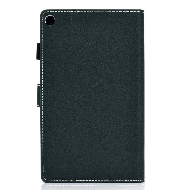 For Kindle Fire HD8 2016 / 2017 Solid Color Tablet PC Universal Magnetic Horizontal Flip Leather Case with Card Slots & Holder