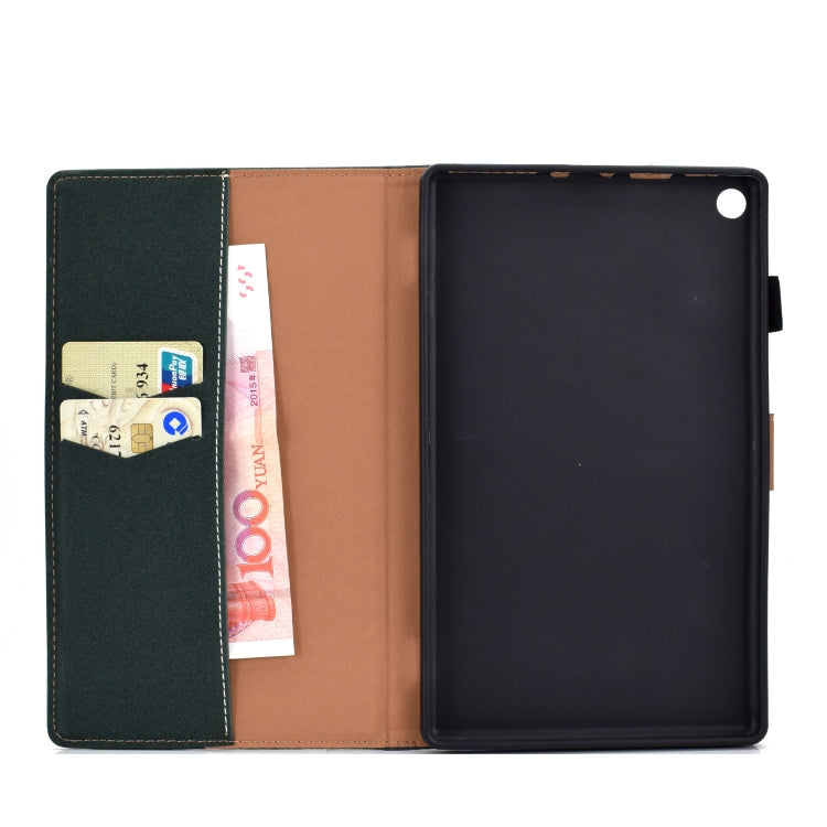 For Kindle Fire HD8 2016 / 2017 Solid Color Tablet PC Universal Magnetic Horizontal Flip Leather Case with Card Slots & Holder