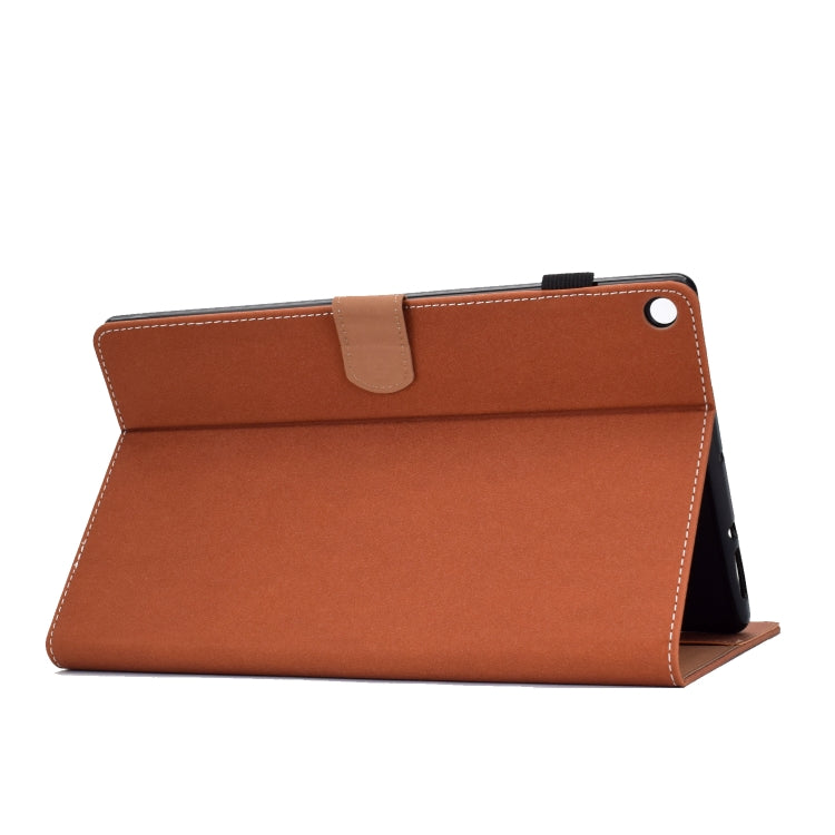 For Kindle Fire HD10 2015 / 2017 Solid Color Tablet PC Universal Magnetic Horizontal Flip Leather Case with Card Slots & Holder