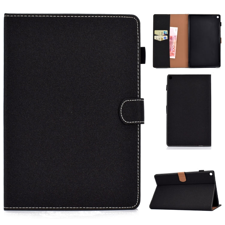 For Kindle Fire HD10 2015 / 2017 Solid Color Tablet PC Universal Magnetic Horizontal Flip Leather Case with Card Slots & Holder