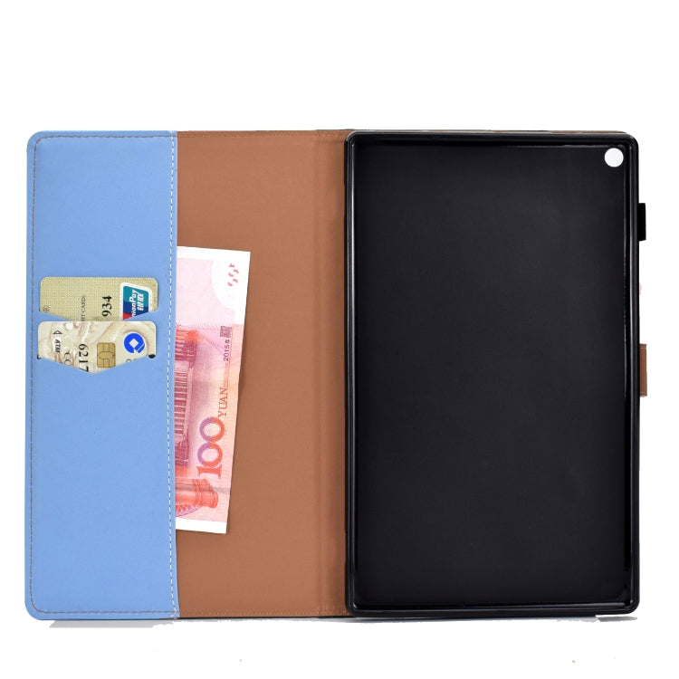 For Kindle Fire HD10 2015 / 2017 Solid Color Tablet PC Universal Magnetic Horizontal Flip Leather Case with Card Slots & Holder