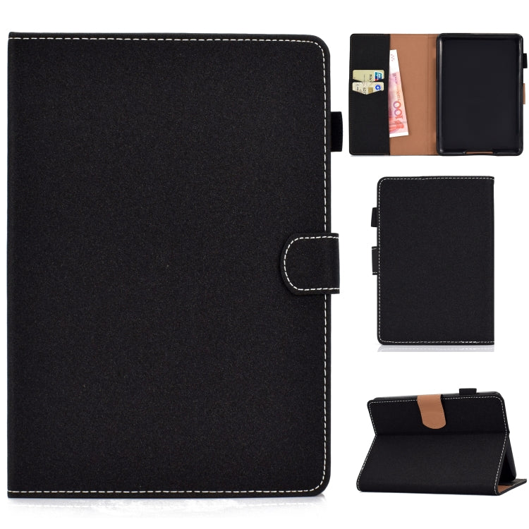 For Kindle Paperwhite 4 / 3 / 2 / 1 Solid Color Tablet PC Universal Magnetic Horizontal Flip Leather Case with Card Slots & Holder
