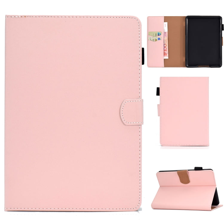 For Kindle Paperwhite 4 / 3 / 2 / 1 Solid Color Tablet PC Universal Magnetic Horizontal Flip Leather Case with Card Slots & Holder