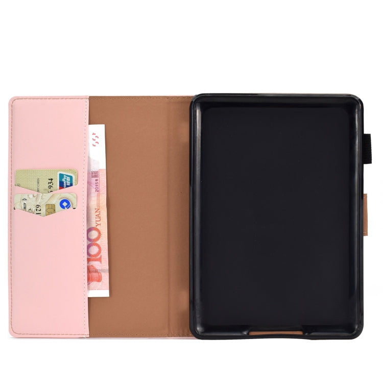 For Kindle Paperwhite 4 / 3 / 2 / 1 Solid Color Tablet PC Universal Magnetic Horizontal Flip Leather Case with Card Slots & Holder