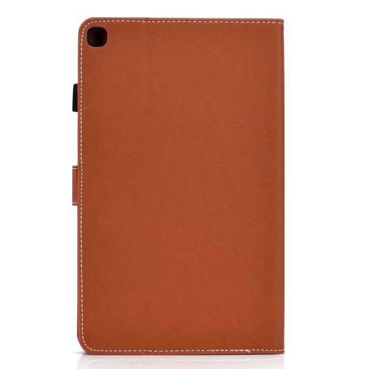 For Galaxy Tab A 10.1(2019) T510 Solid Color Tablet PC Universal Magnetic Horizontal Flip Leather Case with Card Slots & Holder