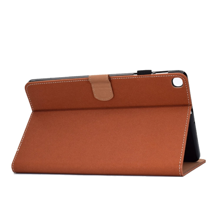 For Galaxy Tab A 10.1(2019) T510 Solid Color Tablet PC Universal Magnetic Horizontal Flip Leather Case with Card Slots & Holder