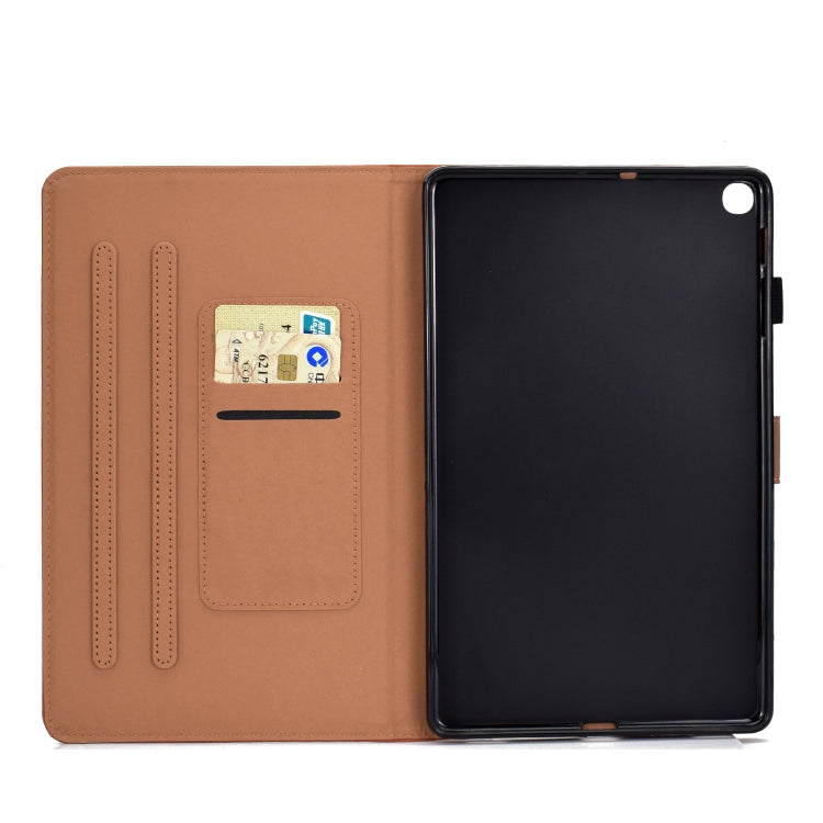 For Galaxy Tab A 10.1(2019) T510 Solid Color Tablet PC Universal Magnetic Horizontal Flip Leather Case with Card Slots & Holder