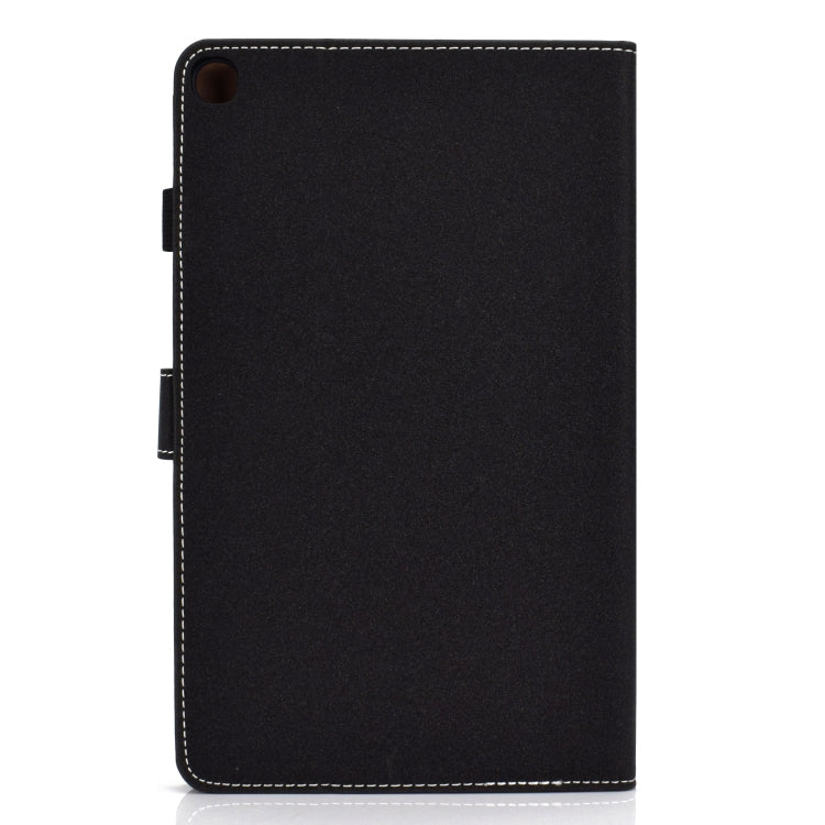 For Galaxy Tab A 10.1(2019) T510 Solid Color Tablet PC Universal Magnetic Horizontal Flip Leather Case with Card Slots & Holder