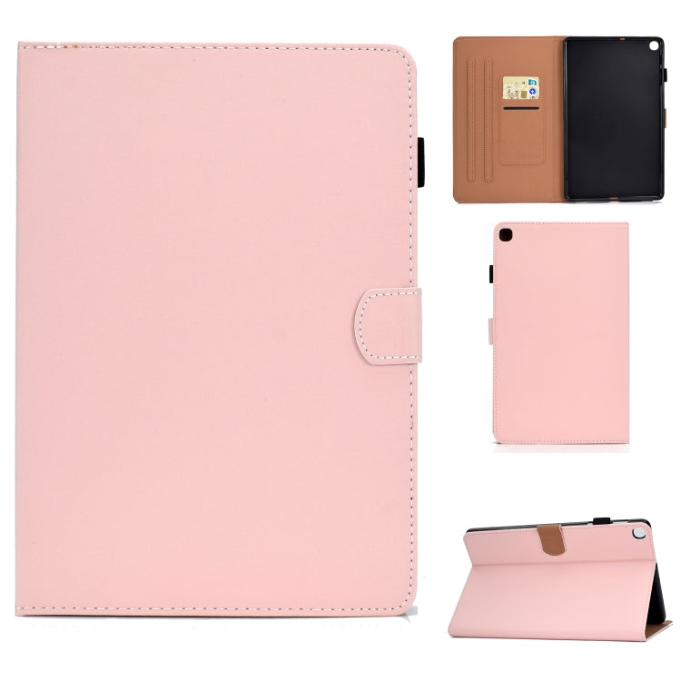 For Galaxy Tab A 10.1(2019) T510 Solid Color Tablet PC Universal Magnetic Horizontal Flip Leather Case with Card Slots & Holder