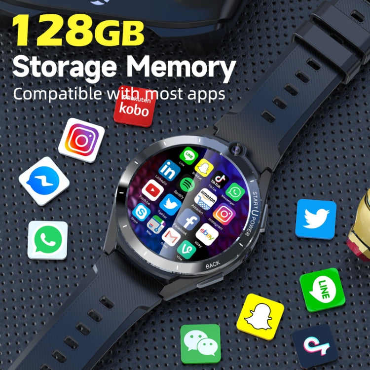 Z40 1.6 inch TFT Screen 4G LTE Android Dual Camera Smart Watch, Support Blood Pressure / Blood Oxygen Monitoring(Black)