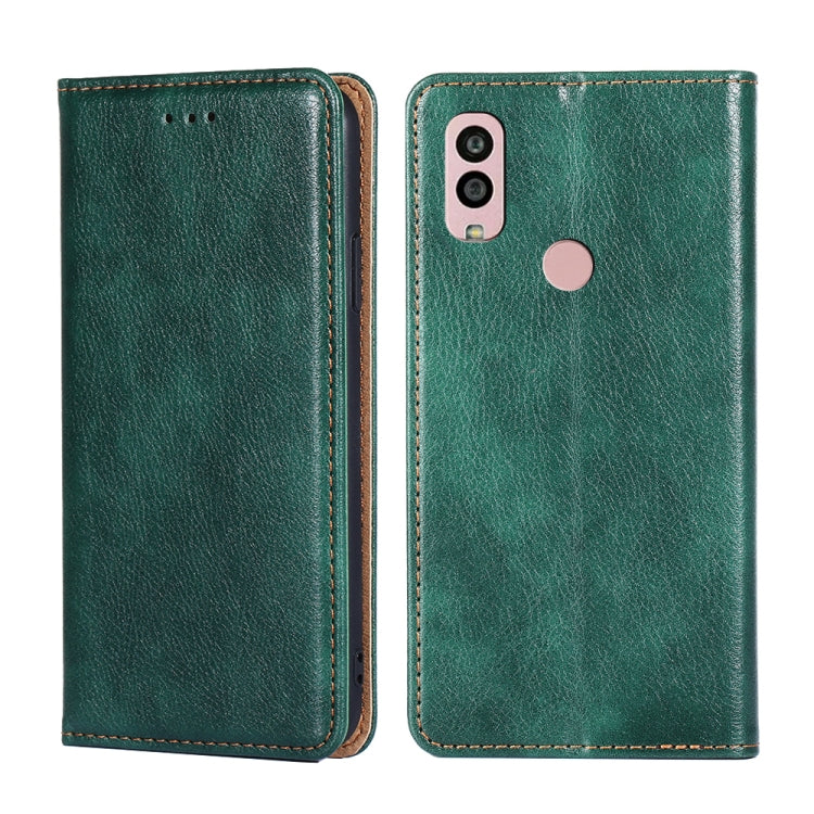 For Kyocera Android One S10 Gloss Oil Solid Color Magnetic Leather Phone Case