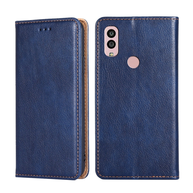 For Kyocera Android One S10 Gloss Oil Solid Color Magnetic Leather Phone Case