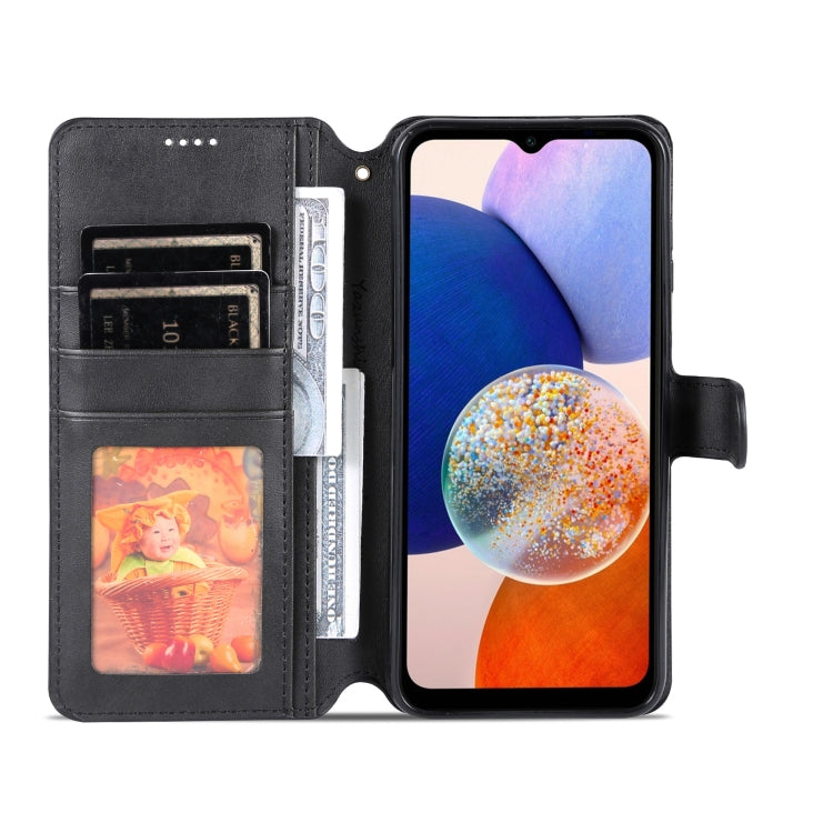 For Samsung Galaxy A14 5G AZNS Calf Texture Horizontal Flip Leather Phone Case
