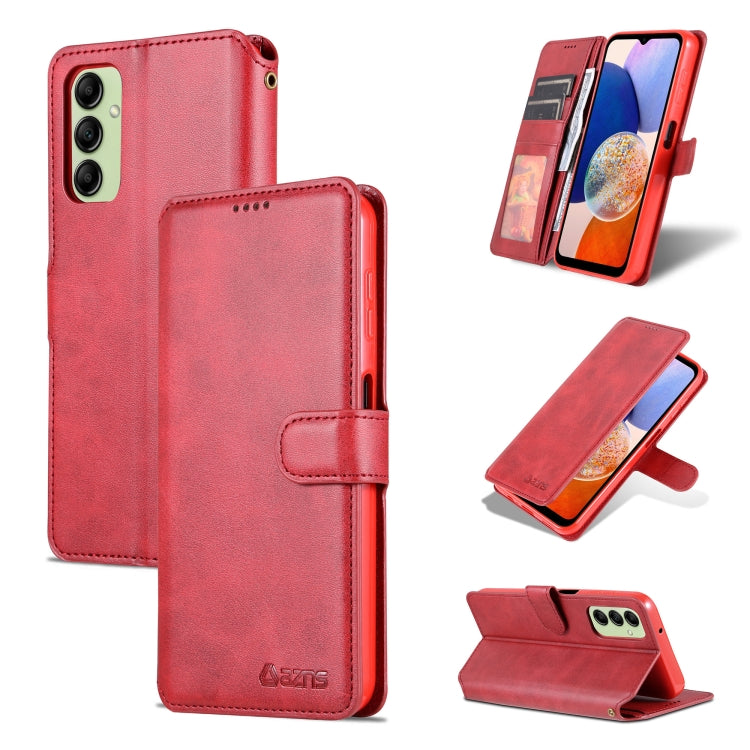 For Samsung Galaxy A14 5G AZNS Calf Texture Horizontal Flip Leather Phone Case