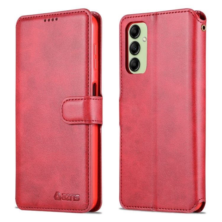 For Samsung Galaxy A14 5G AZNS Calf Texture Horizontal Flip Leather Phone Case