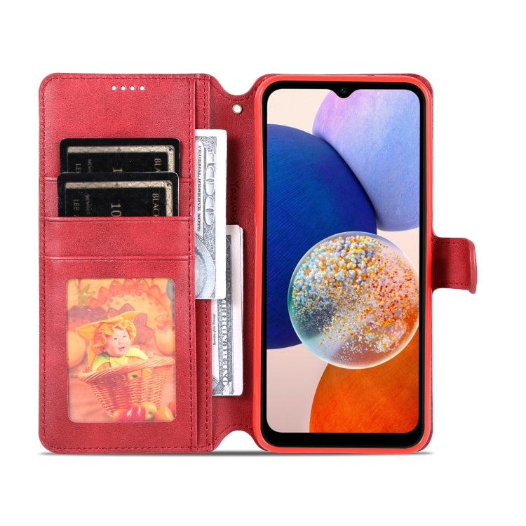 For Samsung Galaxy A14 5G AZNS Calf Texture Horizontal Flip Leather Phone Case