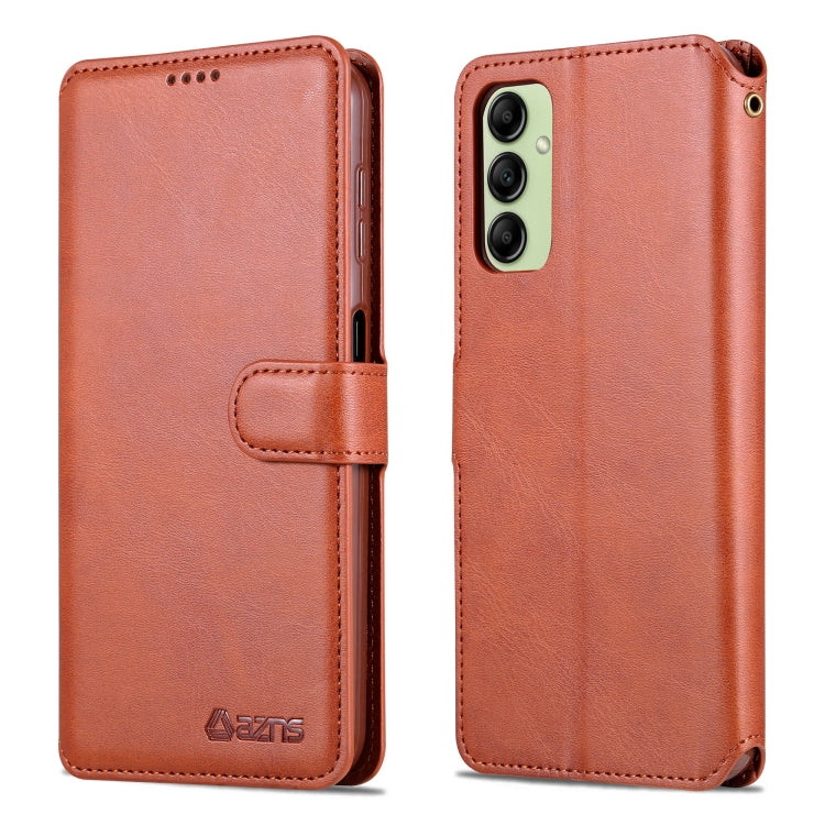 For Samsung Galaxy A14 5G AZNS Calf Texture Horizontal Flip Leather Phone Case
