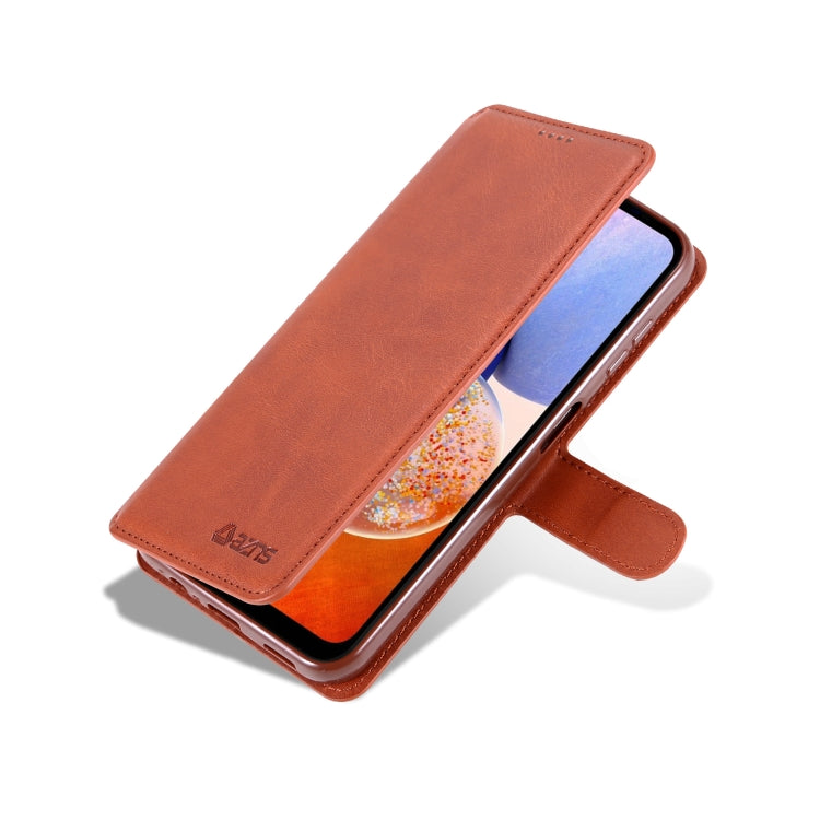 For Samsung Galaxy A14 5G AZNS Calf Texture Horizontal Flip Leather Phone Case