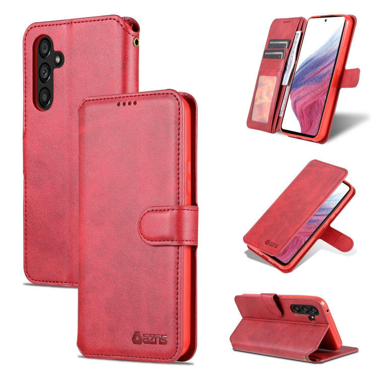 For Samsung Galaxy A54 5G AZNS Calf Texture Horizontal Flip Leather Phone Case