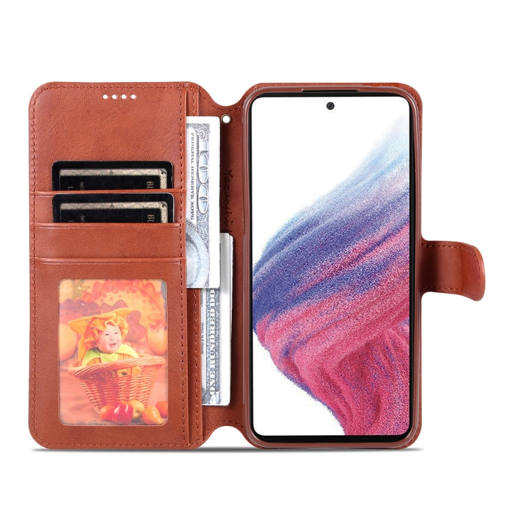 For Samsung Galaxy A54 5G AZNS Calf Texture Horizontal Flip Leather Phone Case