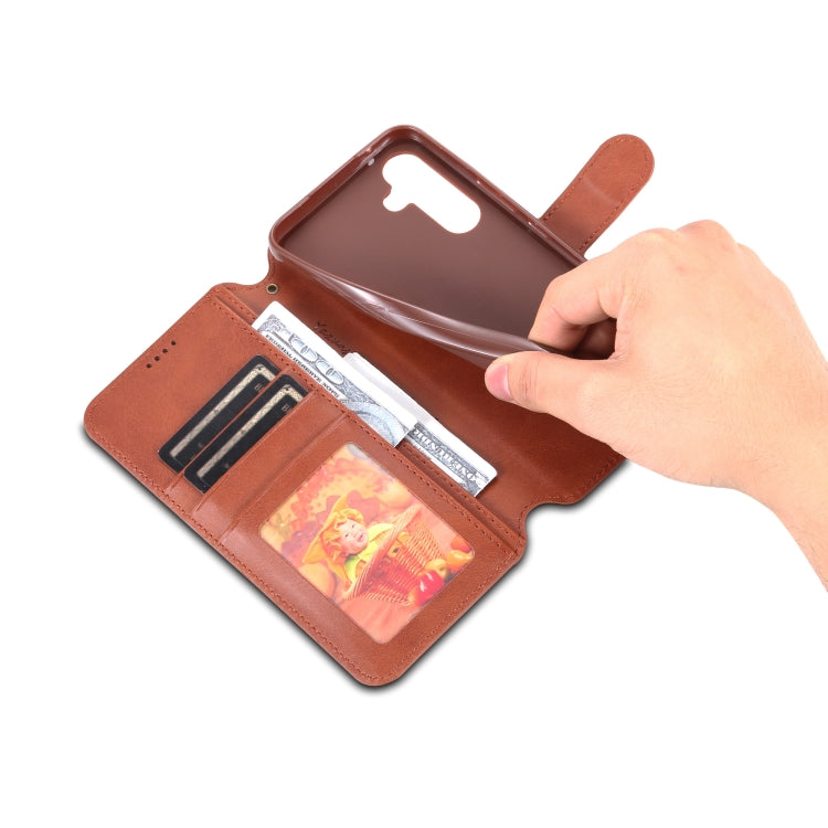 For Samsung Galaxy A54 5G AZNS Calf Texture Horizontal Flip Leather Phone Case