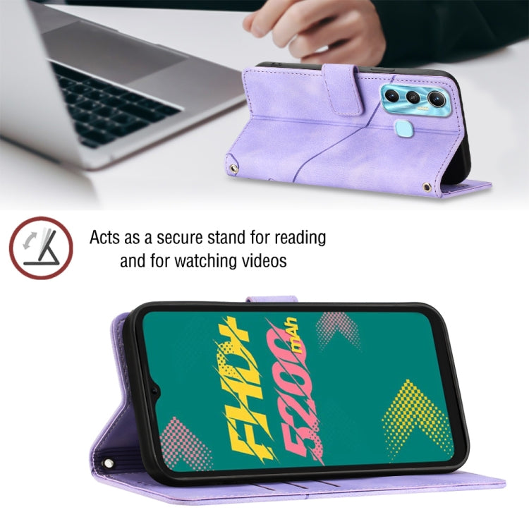 For Infinix Hot 11 Skin-feel Embossed Leather Phone Case