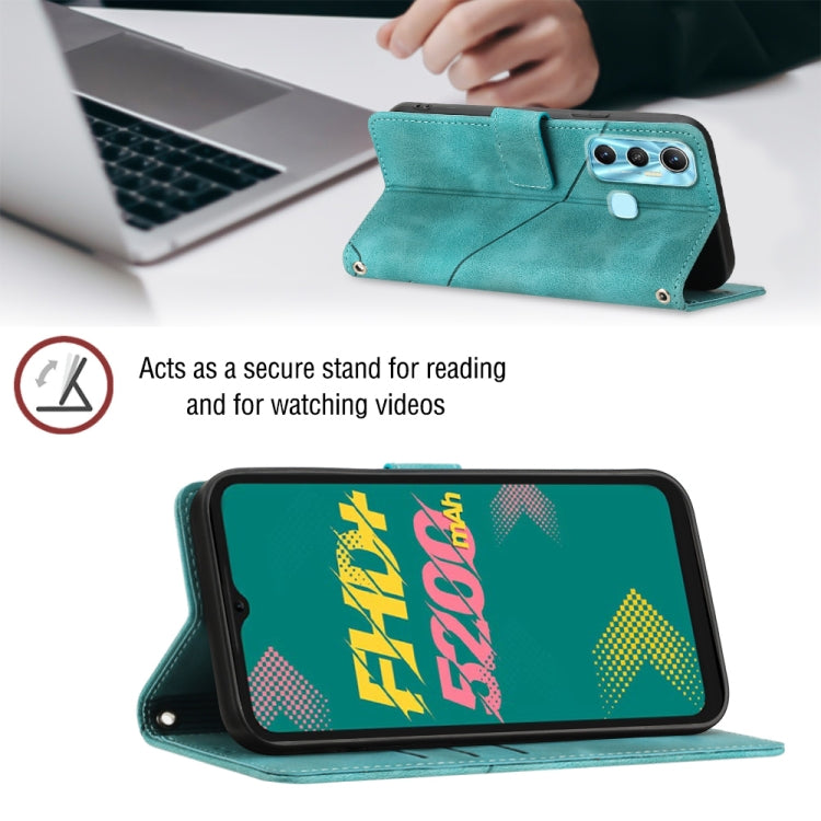 For Infinix Hot 11 Skin-feel Embossed Leather Phone Case