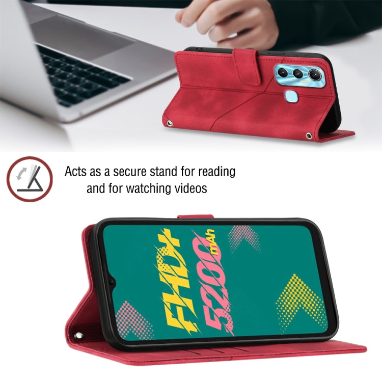 For Infinix Hot 11 Skin-feel Embossed Leather Phone Case