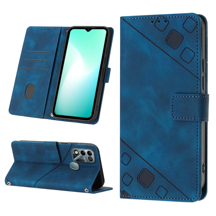 For Infinix Hot 11 Play / Hot 10 Play / Hot 9 Play Skin-feel Embossed Leather Phone Case